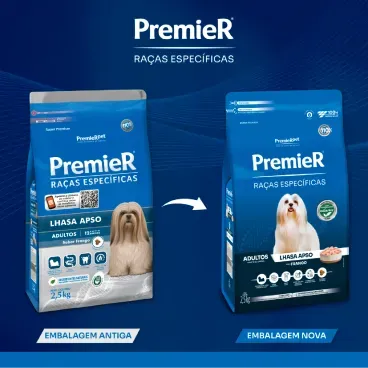 Nova embalagem Racao Premier Racas Especificas Lhasa Apso Adultos